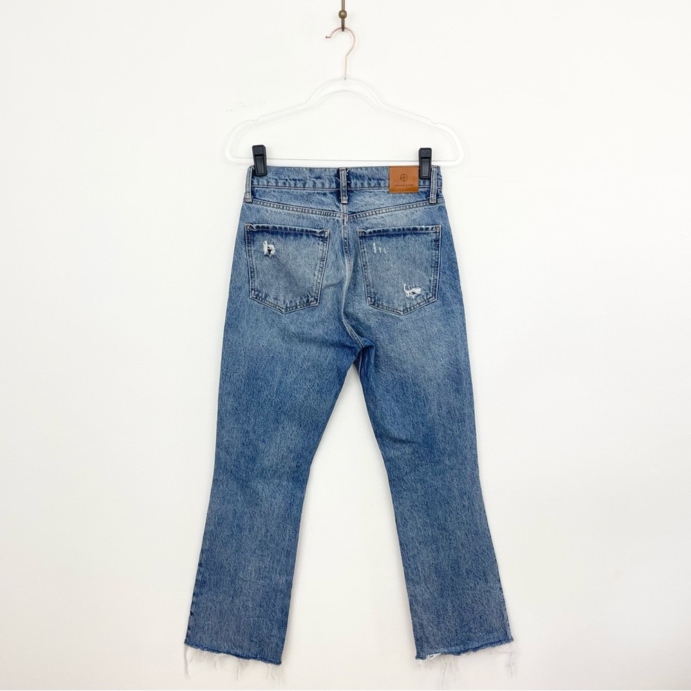 Anine Bing Blue Distressed Flare Jeans - Picture 8 of 8